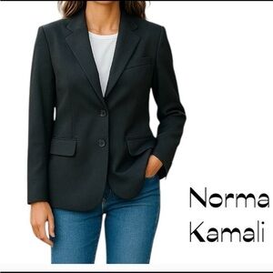 Norma Kamali NWOT Sz 10 Academia Prep Classic Black Women's Blazer Ret $285